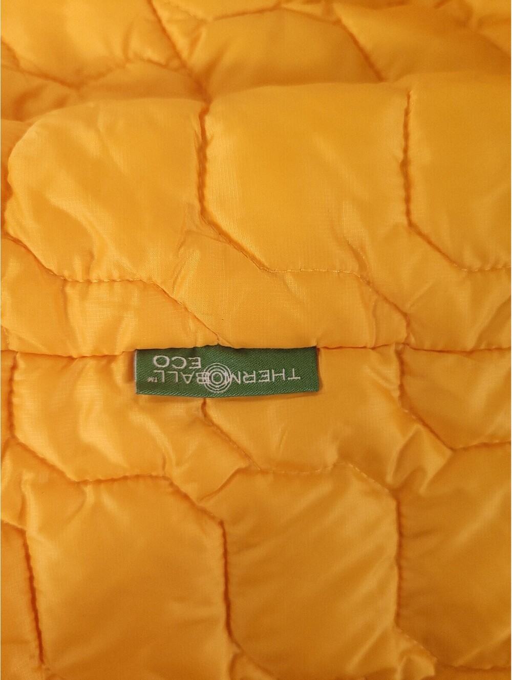 North face Thermoball puffer jacket mens small yellow hooded winter jacket - Picture 7 of 9